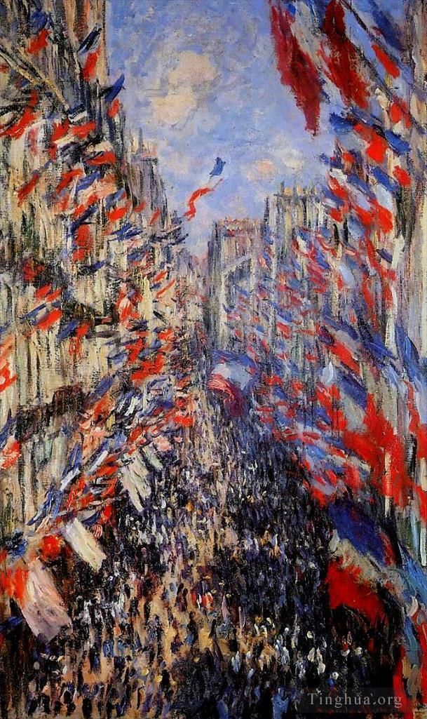 Claude Monet Peinture à l'huile - La rue Montorgueil à Paris