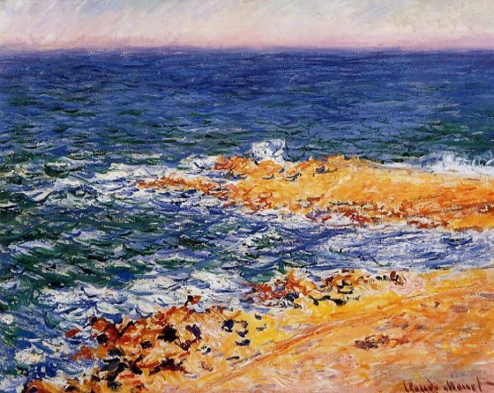 Claude Monet Peinture à l'huile - La mer à Antibes