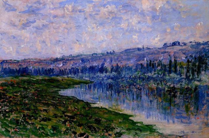 Claude Monet Peinture à l'huile - La Seine et les collines de Chaantemesle