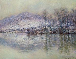 Claude Monet œuvres - La Seine à Port Villez Effet Neige
