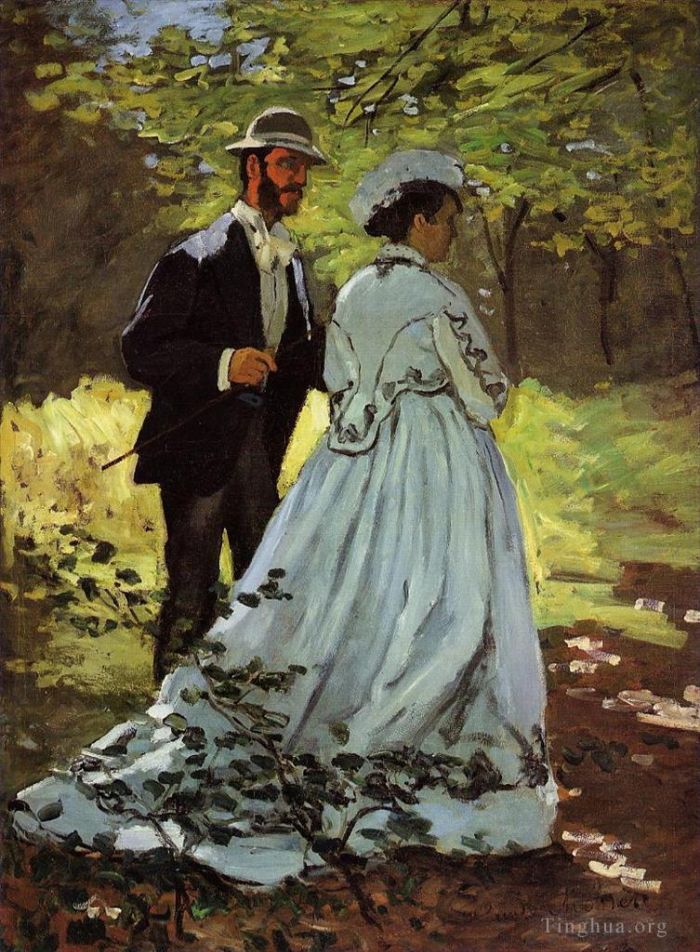 Claude Monet Peinture à l'huile - L'étude des poussettes pour Déjeuner sur l'herbe