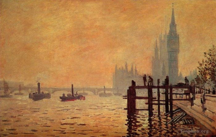 Claude Monet Peinture à l'huile - La Tamise sous Westminster