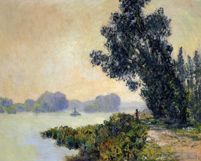 Claude Monet Peinture à l'huile - Le chemin de halage de Granval