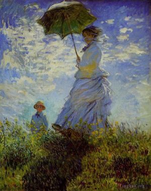 Claude Monet œuvres - La promenade de la femme à l'ombrelle