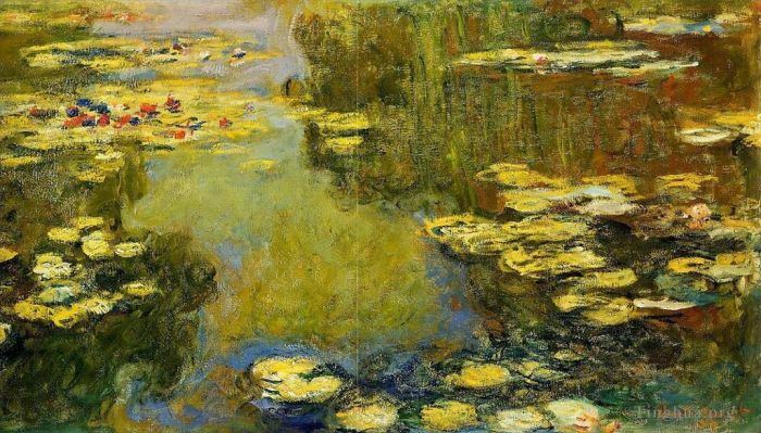 Claude Monet Peinture à l'huile - Détail du bassin aux nénuphars