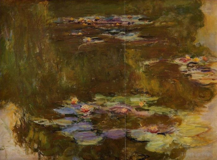 Claude Monet Peinture à l'huile - Le Bassin aux Nénuphars côté droit
