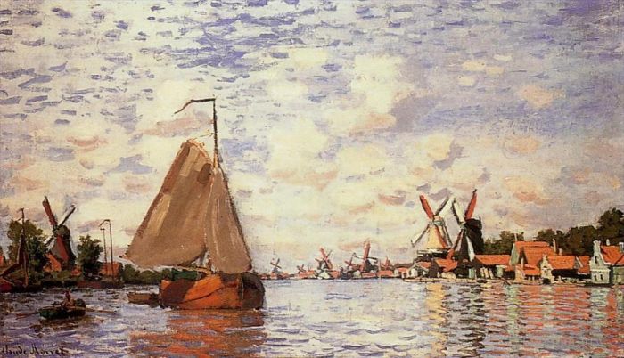 Claude Monet Peinture à l'huile - Le Zaan à Zaandam