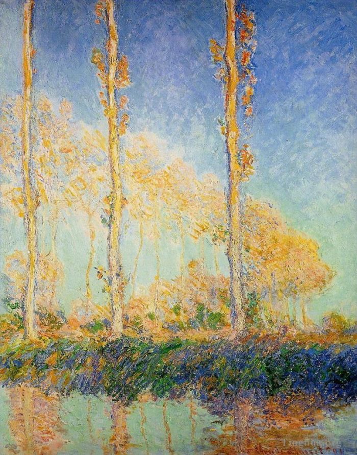 Claude Monet Peinture à l'huile - Trois peupliers à l'automne