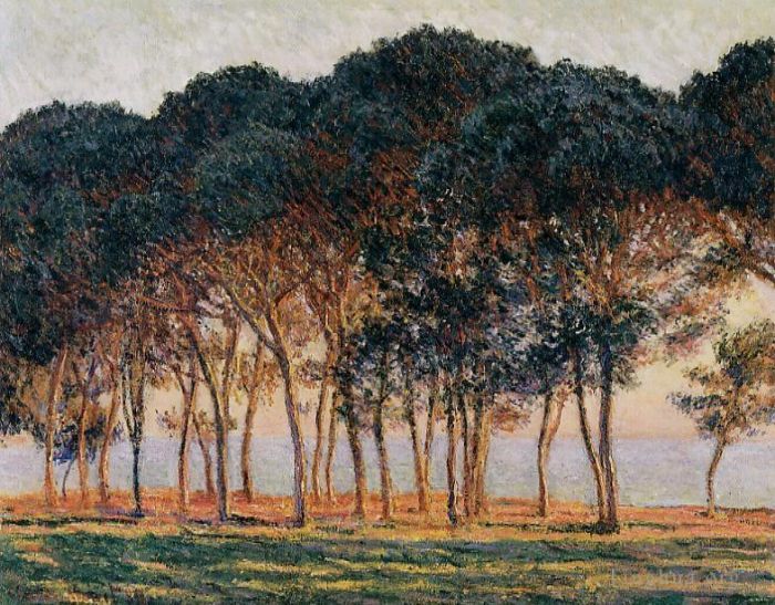 Claude Monet Peinture à l'huile - Sous les pins en fin de journée