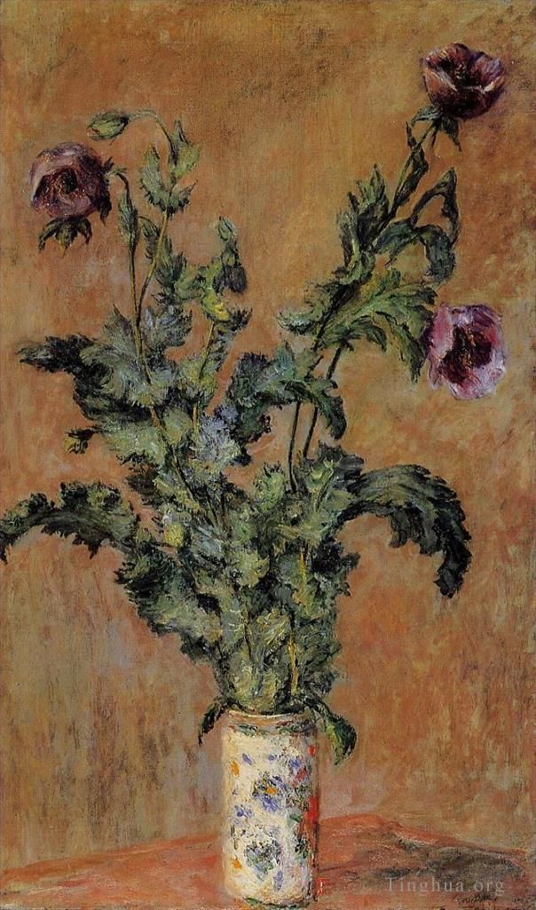Claude Monet Peinture à l'huile - Vase de coquelicots