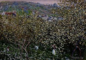Claude Monet œuvres - Pruniers en fleurs de Vétheuil