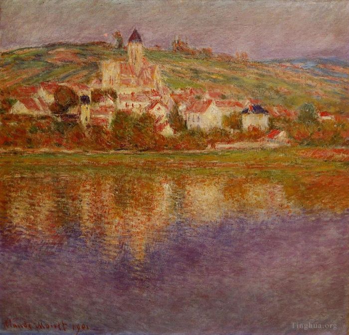 Claude Monet Peinture à l'huile - Vétheuil Effet Rose