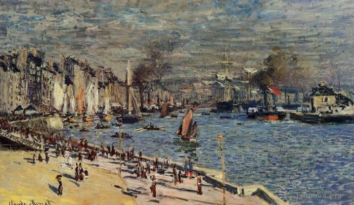 Claude Monet Peinture à l'huile - Vue du vieux port extérieur du Havre