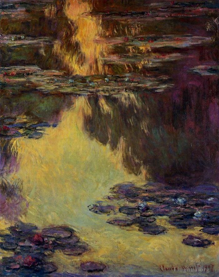 Claude Monet Peinture à l'huile - Nymphéas XIV