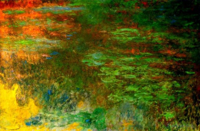 Claude Monet Peinture à l'huile - Soirée de l'étang aux nénuphars panneau droit