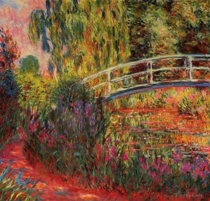 Claude Monet Peinture à l'huile - Iris d'eau d'étang aux nénuphars