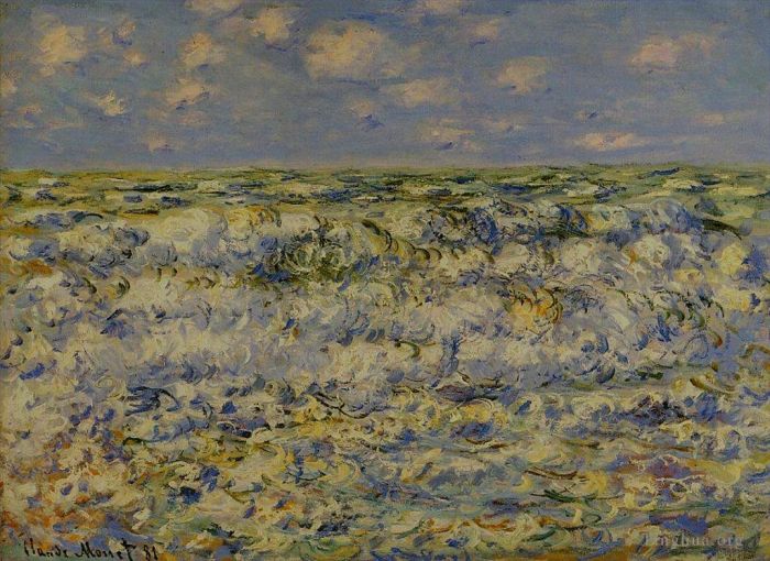 Claude Monet Peinture à l'huile - Les vagues se brisent