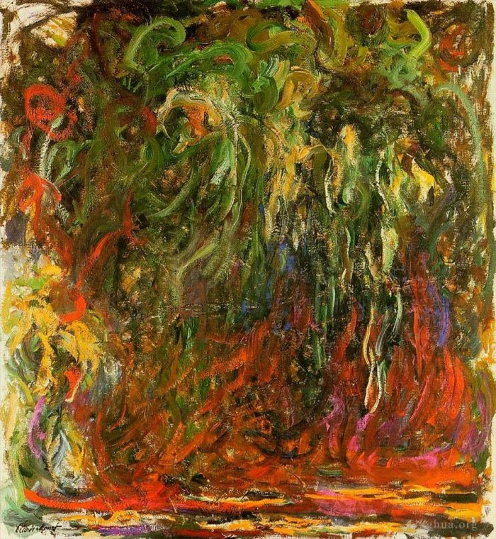 Claude Monet Peinture à l'huile - Saule pleureur Giverny