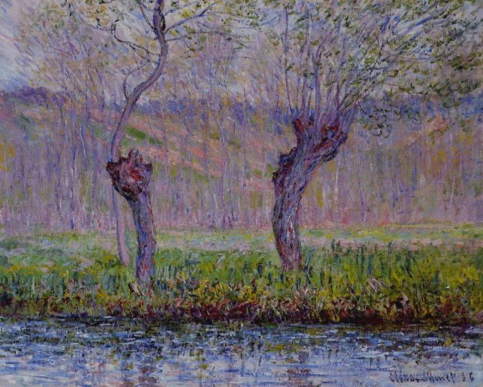 Claude Monet Peinture à l'huile - Saules au printemps