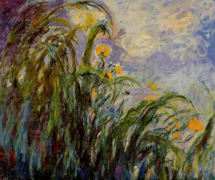 Claude Monet Peinture à l'huile - Iris jaunes