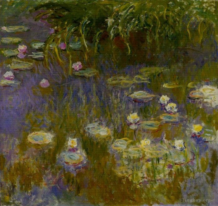 Claude Monet Peinture à l'huile - Nénuphars jaunes et lilas