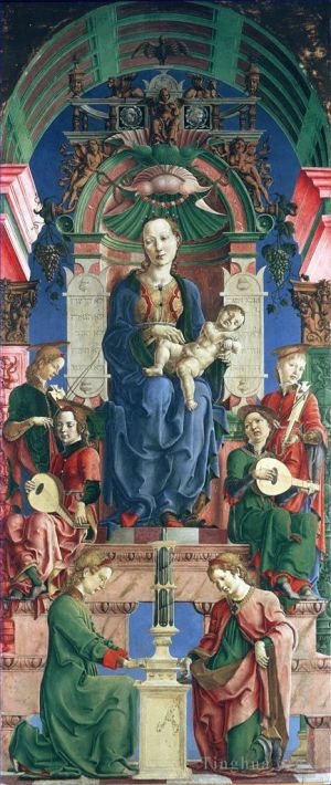 Cosmè Tura œuvres - Lippi Filippino La vierge et l'enfant intronisés