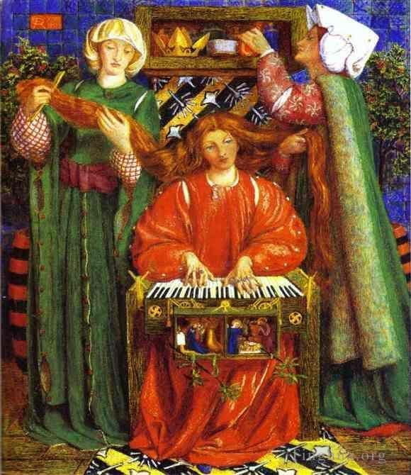 Dante Gabriel Rossetti Peinture à l'huile - Un chant de noel