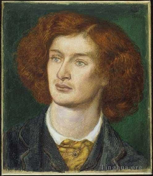 Dante Gabriel Rossetti Peinture à l'huile - Algernon Charles Swinburne