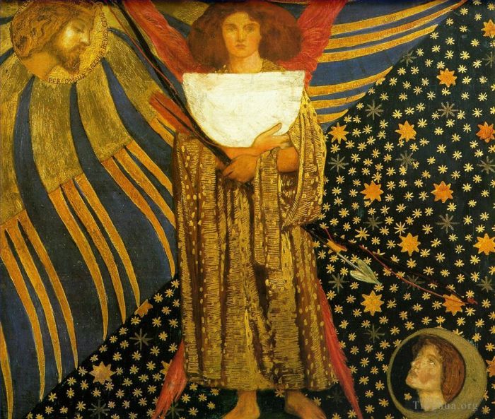Dante Gabriel Rossetti Peinture à l'huile - Dantis Amore