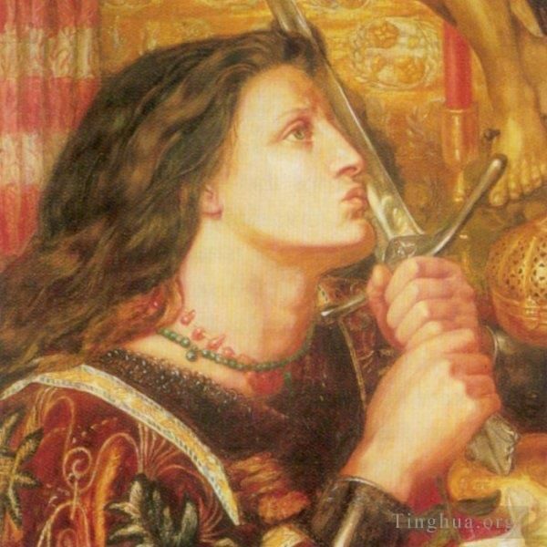 Dante Gabriel Rossetti Peinture à l'huile - Jeanne d'Arc