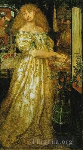 Dante Gabriel Rossetti Peinture à l'huile - Lucrèce Borgia