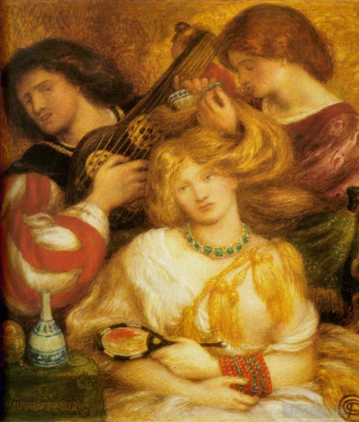 Dante Gabriel Rossetti Peinture à l'huile - Musique du matin