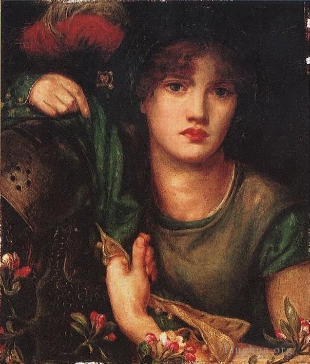 Dante Gabriel Rossetti Peinture à l'huile - Ma dame manches vertes