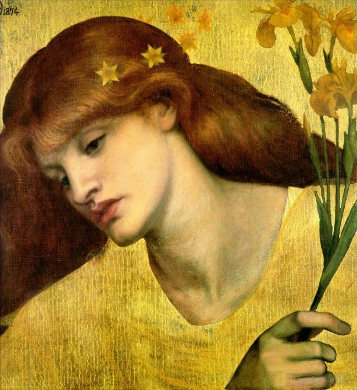 Dante Gabriel Rossetti Peinture à l'huile - Sainte Lilias