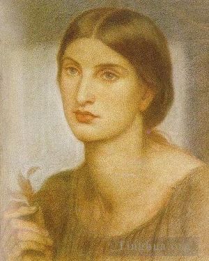 Dante Gabriel Rossetti œuvres - Étude d'une jeune fille