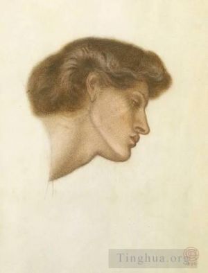 Dante Gabriel Rossetti œuvres - Étude Le Rêve de Dantès au moment de la mort de Béatrice