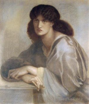 Dante Gabriel Rossetti œuvres - La Donna Della Finestra 1880craies de couleur