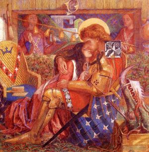 Dante Gabriel Rossetti œuvres - Le mariage de Saint Georges et de la princesse Sabra