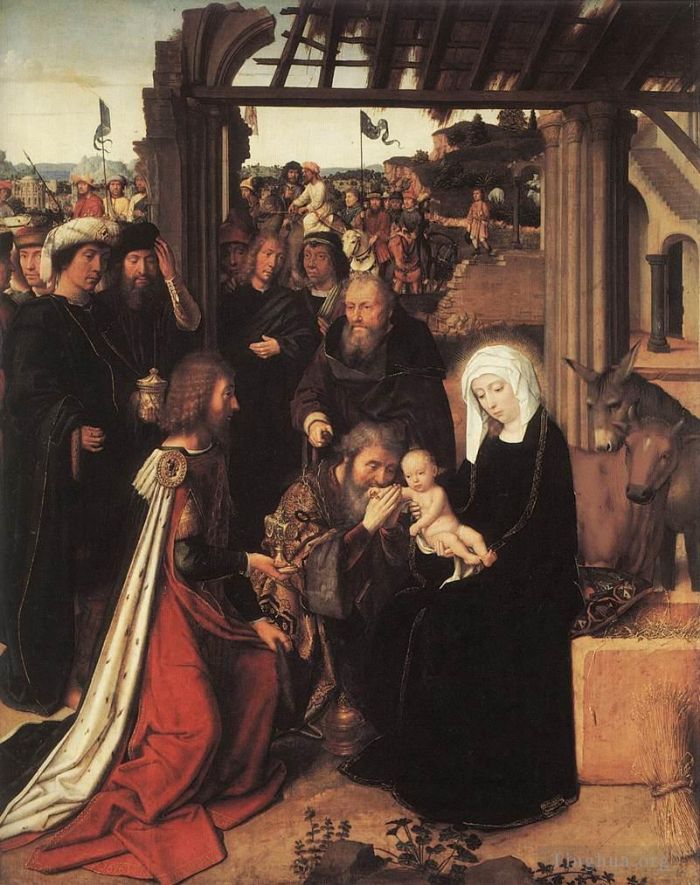 Gerard David Peinture à l'huile - Adoration des Mages 1500