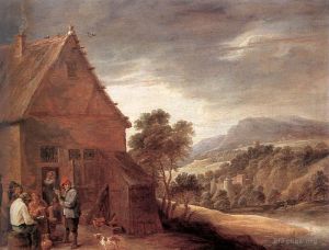 David Teniers the Younger œuvres - Avant l'auberge