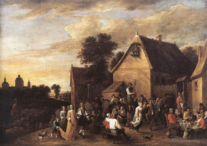 David Teniers the Younger Peinture à l'huile - Kermesse Flamande 1652