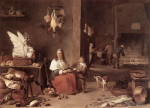 David Teniers the Younger œuvres - Scène de cuisine 1644