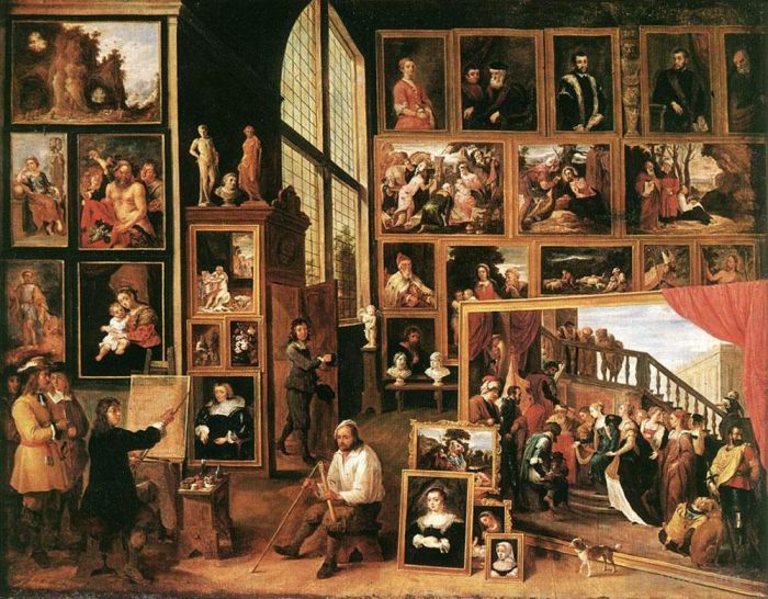 David Teniers the Younger Peinture à l'huile - La Galerie De L'Archiduc Léopold à Bruxelles 1639