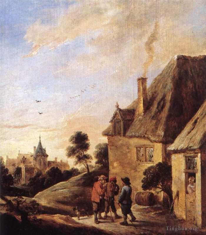 David Teniers the Younger Peinture à l'huile - Scène de village 2