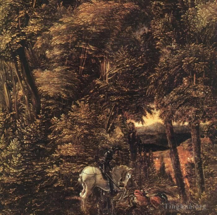 Denis van Alsloot Peinture à l'huile - Saint Georges dans la forêt