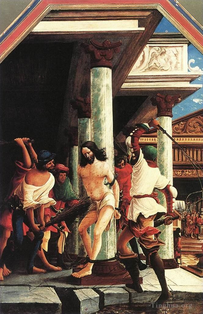 Denis van Alsloot Peinture à l'huile - La flagellation du Christ