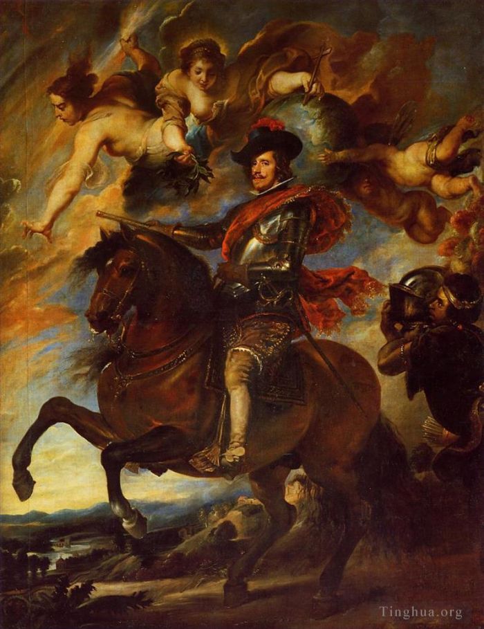 Diego Vélasquez Peinture à l'huile - Portrait allégorique de Philippe IV