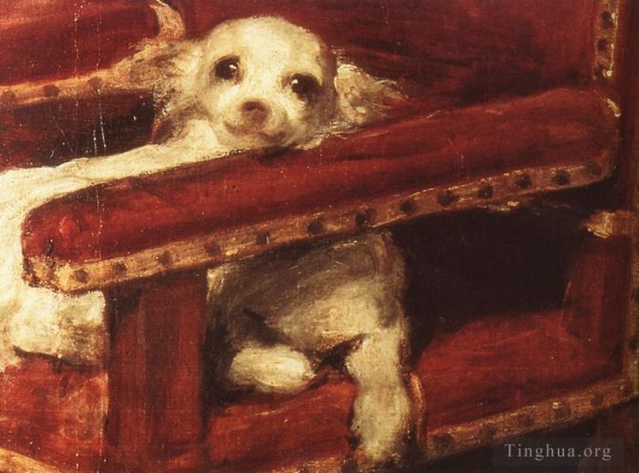 Diego Vélasquez Peinture à l'huile - Bébé chien Philip Prosper