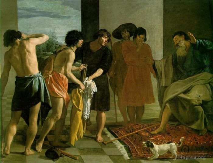 Diego Vélasquez Peinture à l'huile - Le manteau sanglant de Joseph