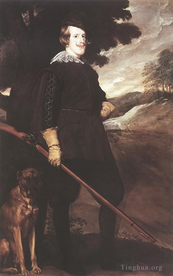 Diego Vélasquez Peinture à l'huile - Le roi Philippe IV en chasseur
